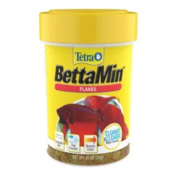 Tetra BettaMin Tropical Seafood Medley Flakes Cleaner & Clearer Water Formula - 0.81oz