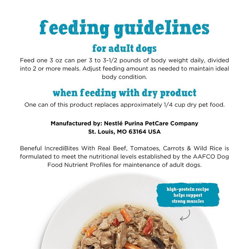 slide 10 of 13, Purina Beneful IncrediBites Small Dogs Wet Dog Food with Real Beef, Tomatoes, Carrots & Wild Rice - 3oz/3ct Pack, 3 ct; 3 oz