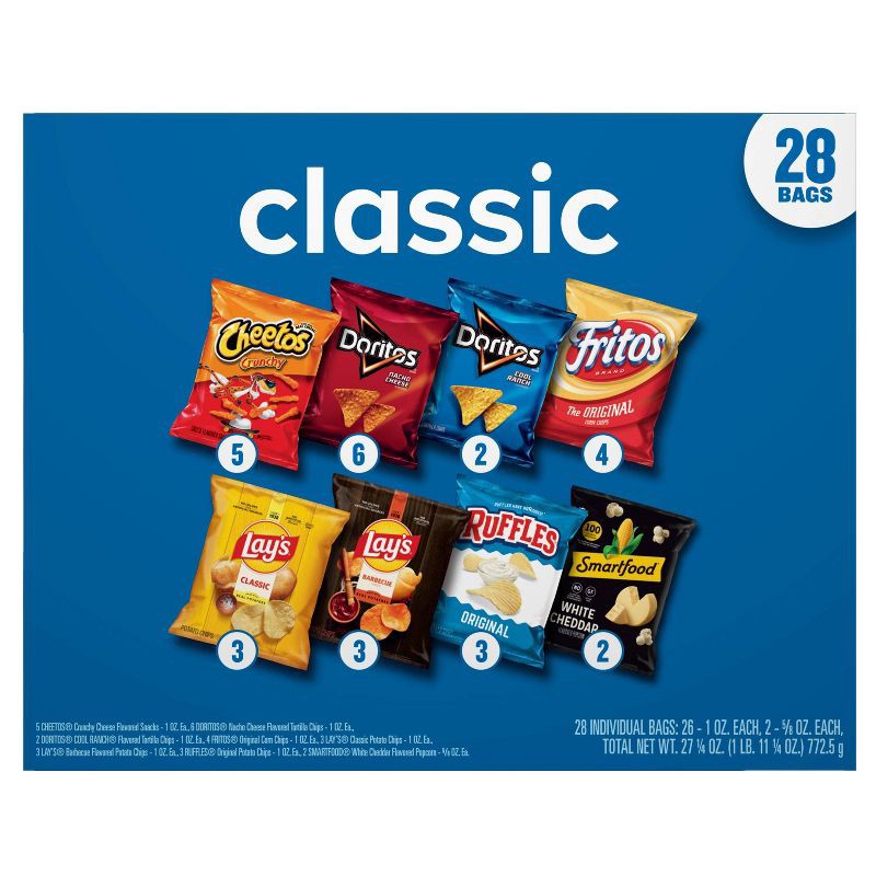 slide 2 of 10, Frito-Lay Variety Pack Classic Mix - 28ct, 28 ct