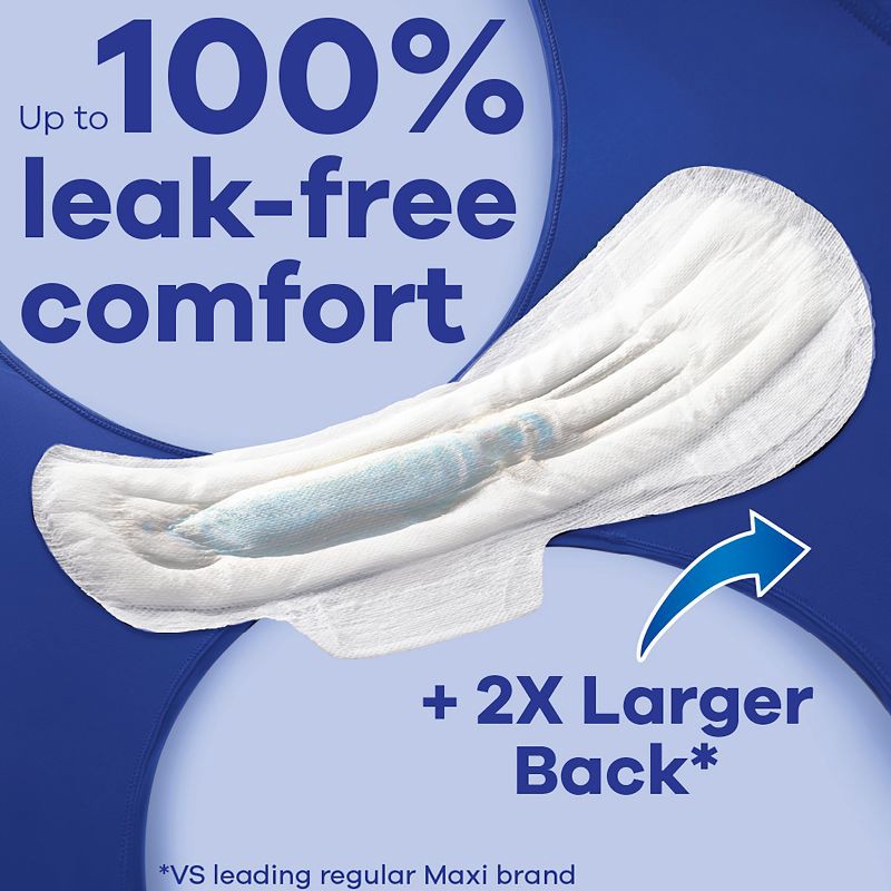 slide 5 of 9, Always Maxi Extra Heavy Overnight Pads with Wings - Size 5 - 27ct, 27 ct