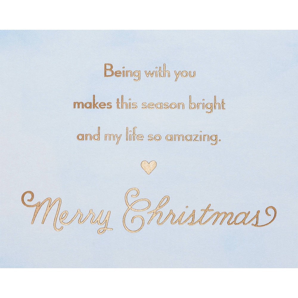 slide 3 of 5, American Greetings Romantic Christmas Card (Happy), 1 ct