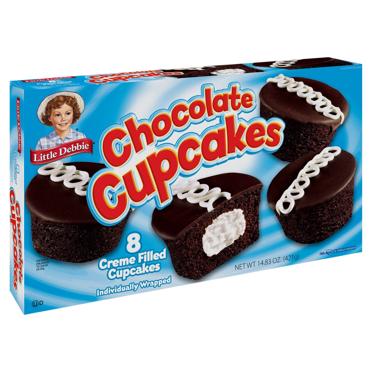 slide 2 of 9, Little Debbie Snack Cakes, Little Debbie Family Pack Chocolate Cupcakes, 8 ct