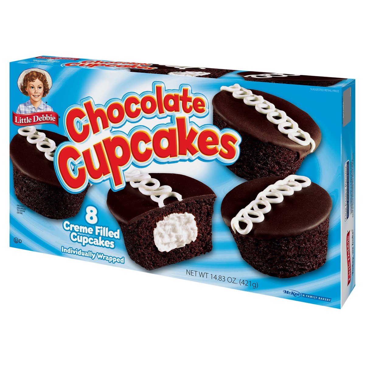 slide 3 of 9, Little Debbie Snack Cakes, Little Debbie Family Pack Chocolate Cupcakes, 8 ct