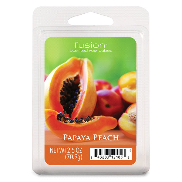 slide 1 of 1, Fusion Papaya Peach Scented Wax Cubes, 2.5 oz