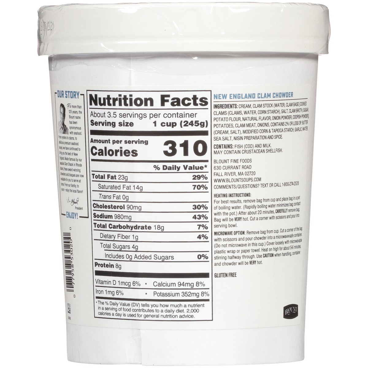 slide 2 of 14, Blount Clam Shack Gluten Free New England Clam Chowder, Soup, 30 OZ Bag-In-Cup, 30 oz