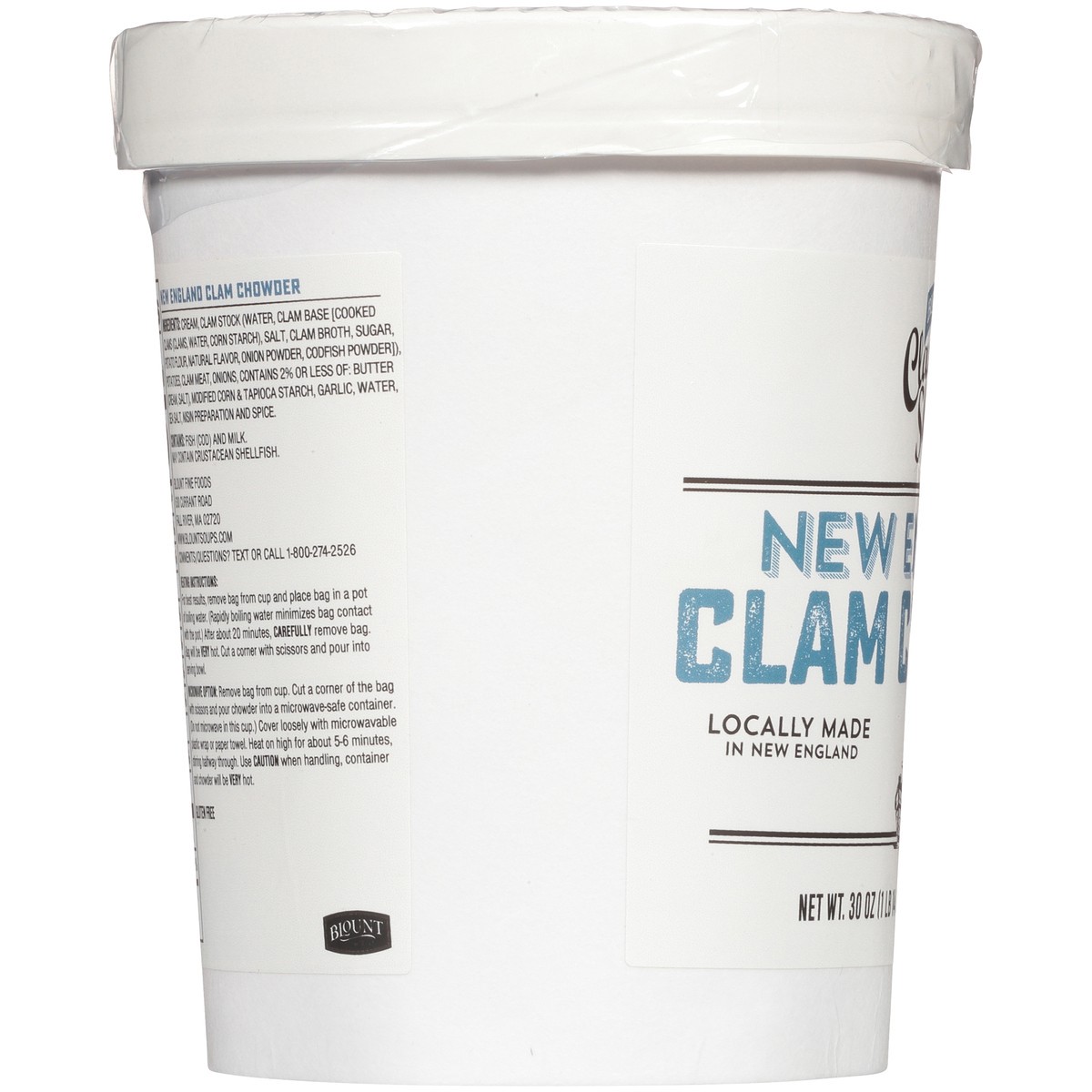 slide 4 of 14, Blount Clam Shack Gluten Free New England Clam Chowder, Soup, 30 OZ Bag-In-Cup, 30 oz