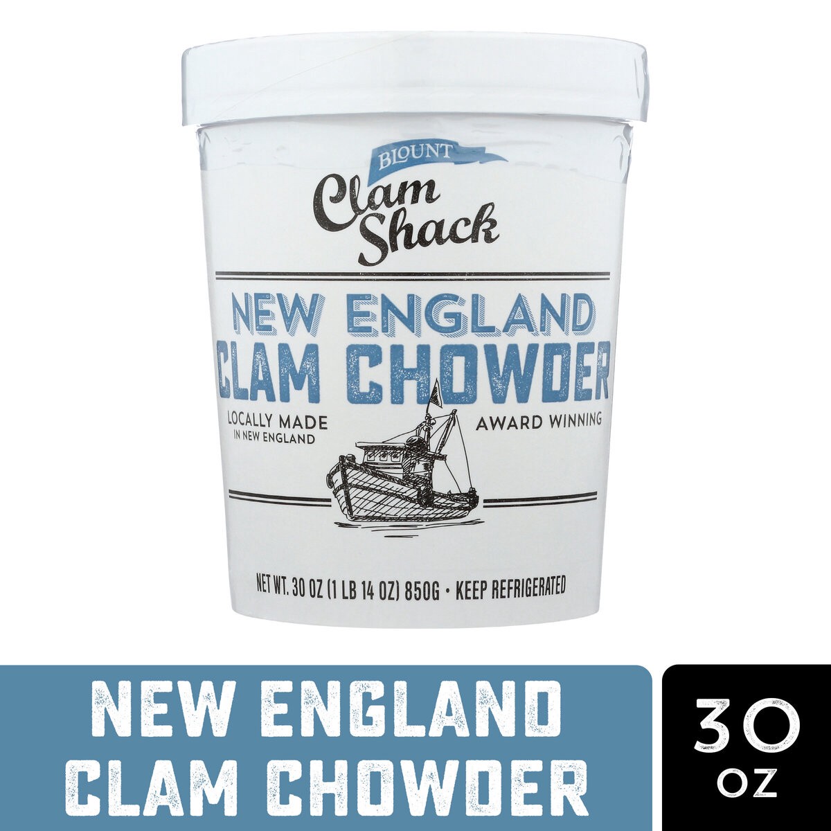 slide 5 of 14, Blount Clam Shack Gluten Free New England Clam Chowder, Soup, 30 OZ Bag-In-Cup, 30 oz