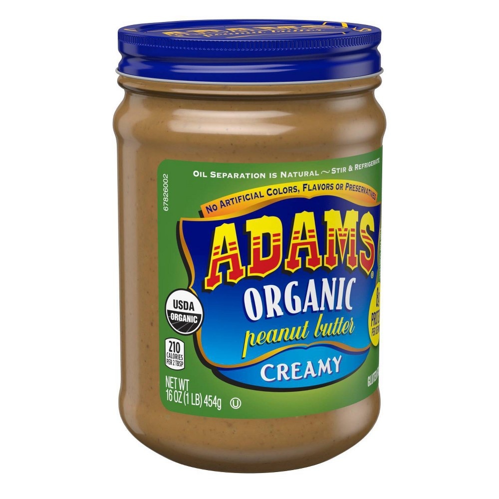 slide 3 of 3, Adams Peanut Butter Adams Organic Peanut Butter, 16 oz