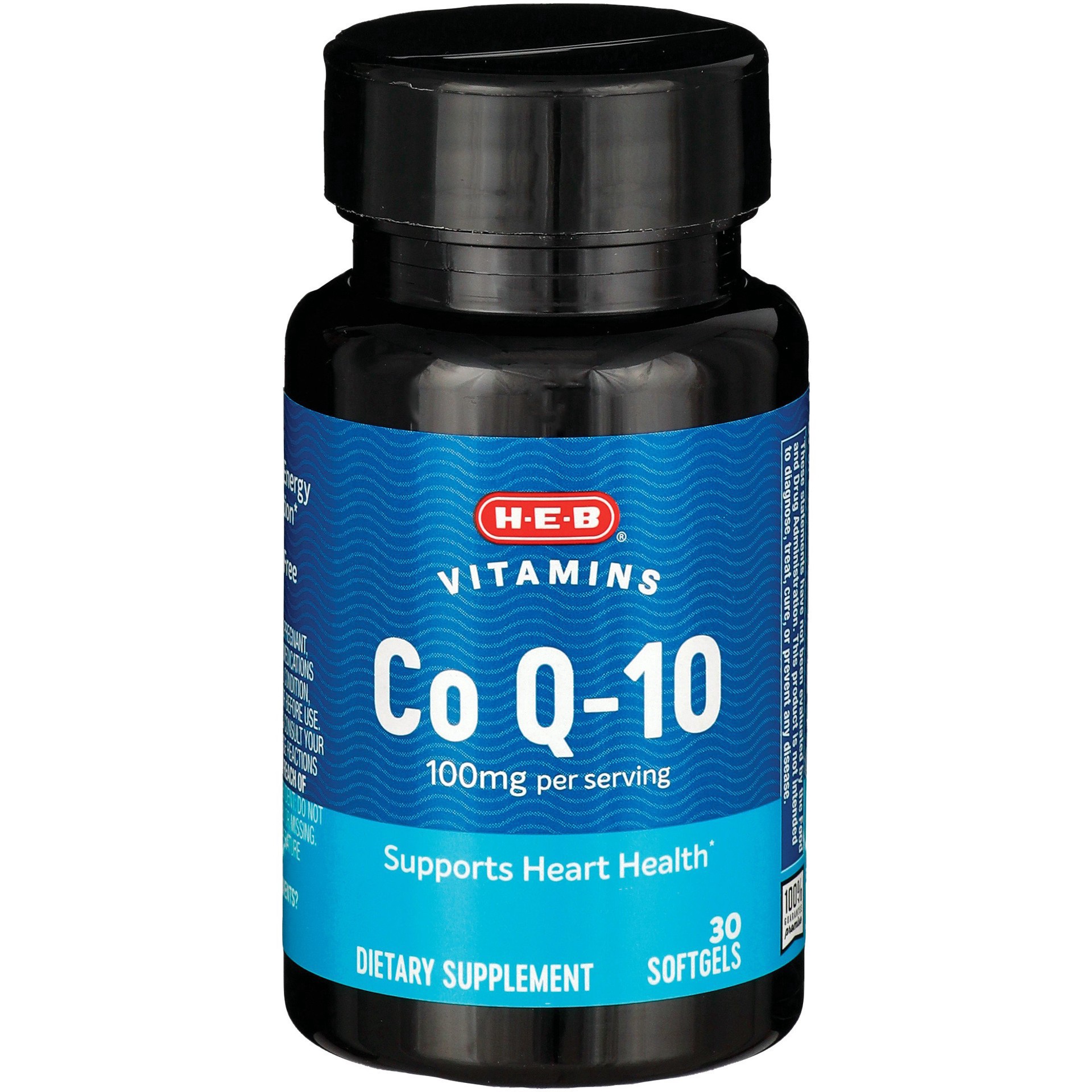 slide 1 of 1, H-E-B Coenzyme Q-10 100 mg Softgels, 30 ct