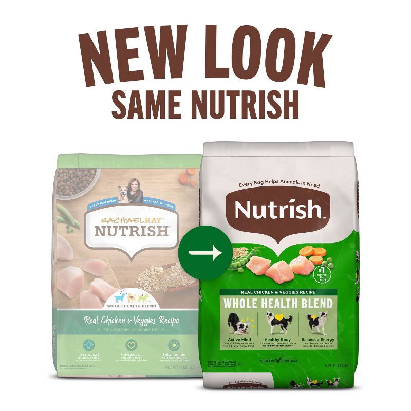 slide 3 of 11, Nutrish Whole Health Blend Real Chicken and Vegetable Recipe Dry Dog Food - 28lbs, 28 lb