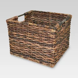 Woven Dark Global Large Milk Crate - Threshold