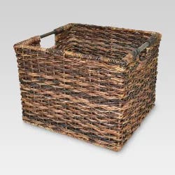 Woven Dark Global Large Milk Crate - Threshold