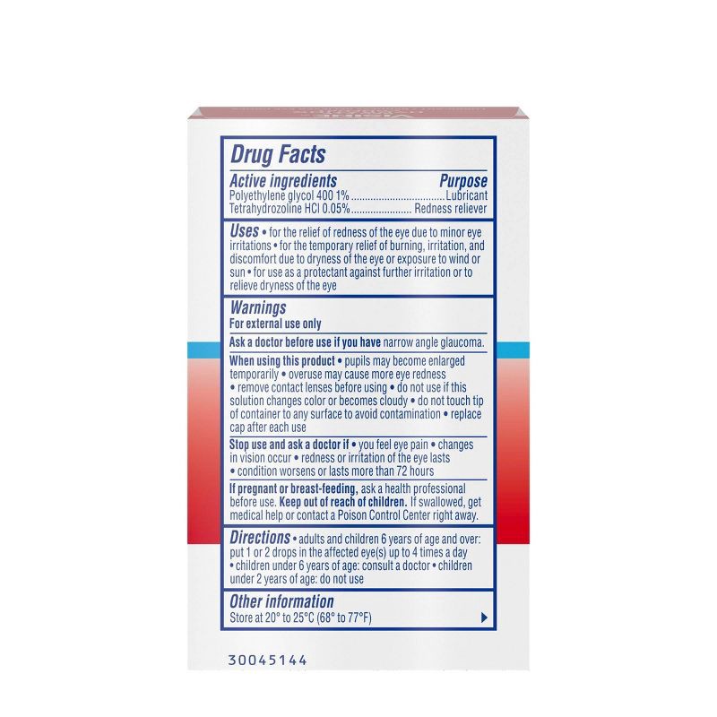 slide 2 of 6, Visine Advanced Redness + Irritation Relief Lubrication / Redness Eye Drops - .28 fl oz, 0.28 fl oz