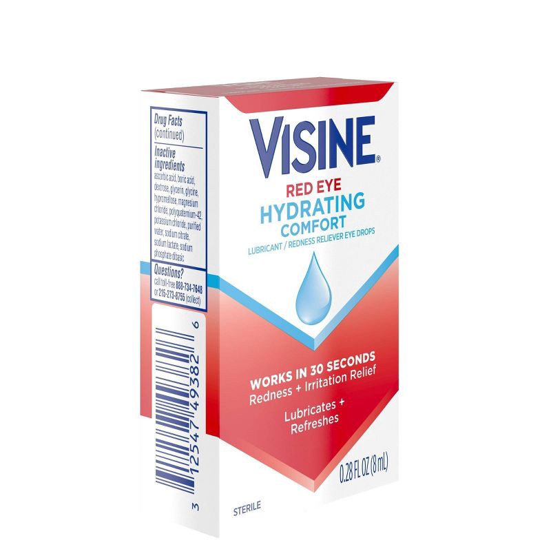 slide 5 of 6, Visine Advanced Redness + Irritation Relief Lubrication / Redness Eye Drops - .28 fl oz, 0.28 fl oz