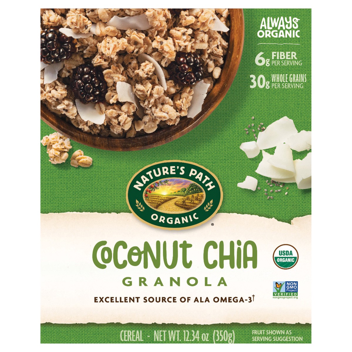 slide 1 of 3, Nature's Path Organic Coconut Chia Granola 12oz Box, 12.34 oz