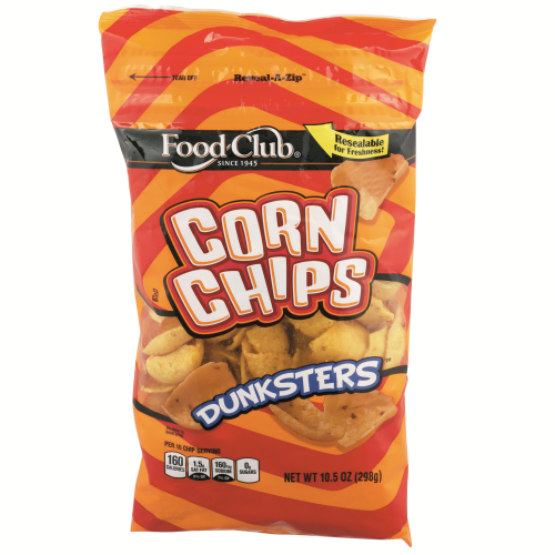 slide 1 of 1, Food Club Dunksters Corn Chips, 10.5 oz