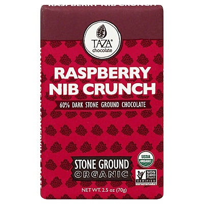 slide 1 of 1, Taza Amaze Bar Raspberry Nib Crunch, 2.5 oz