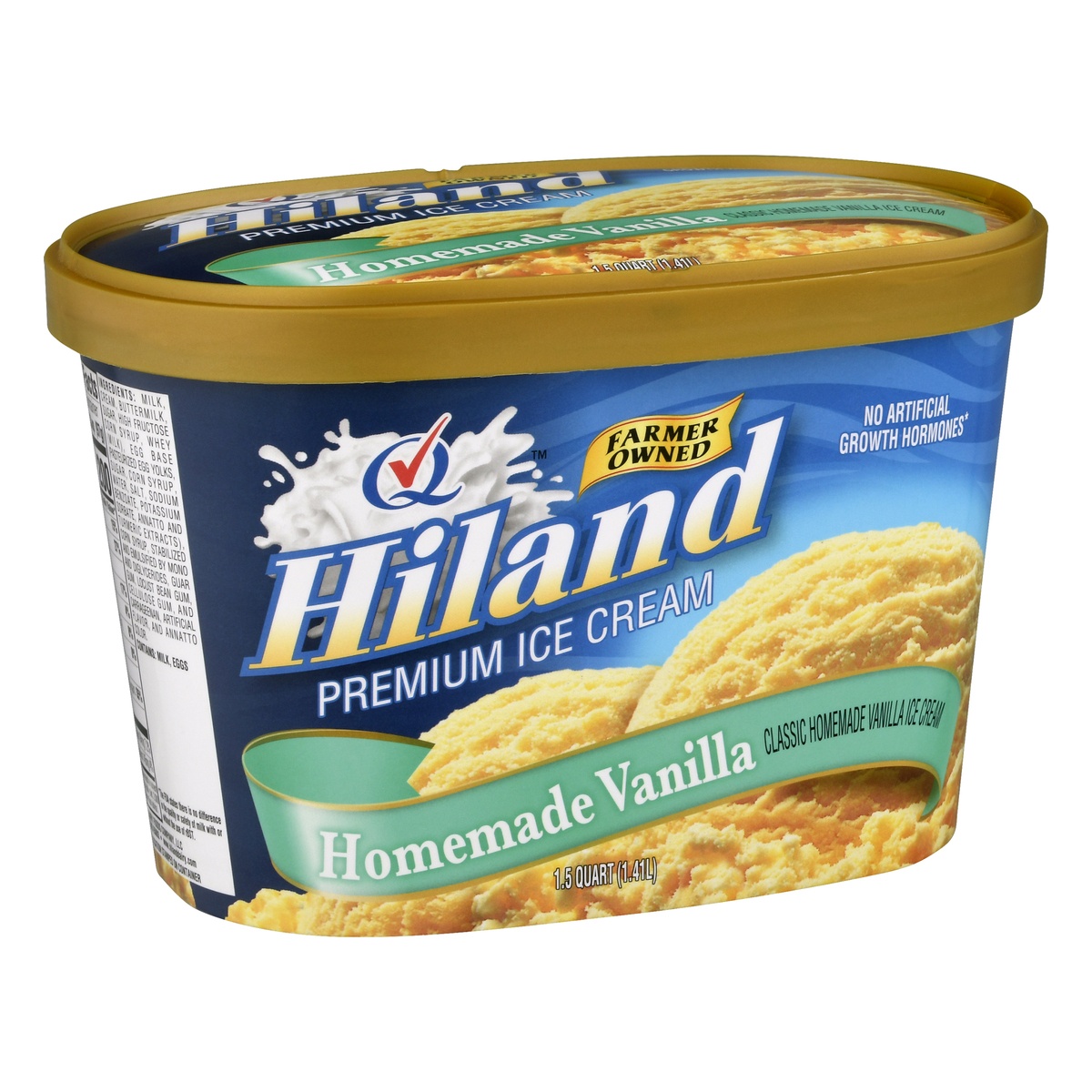 slide 2 of 10, Hiland Dairy Homemade Vanilla Premium Ice Cream, 48 oz