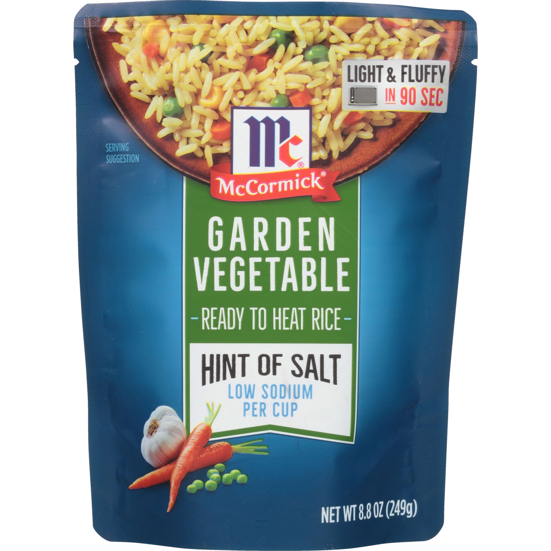 slide 1 of 5, McCormick Ready to Heat Rice Garden Vegetable Hint of Salt, 8.8 oz, 8.8 oz