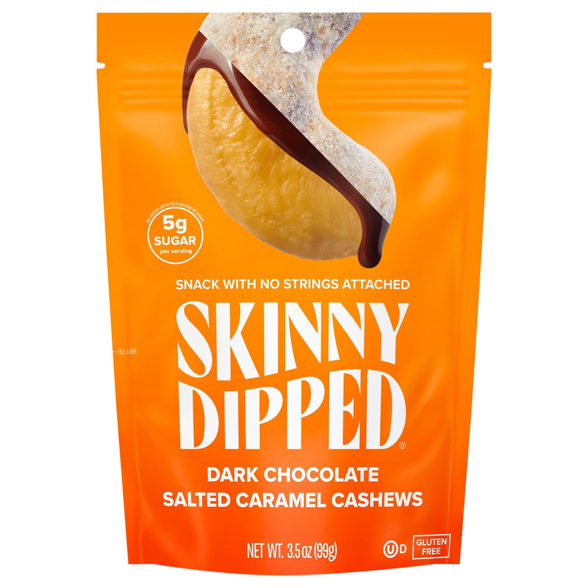 slide 1 of 11, SkinnyDipped Dark Chocolate Salted Caramel Cashews 3.5 oz, 3.5 oz