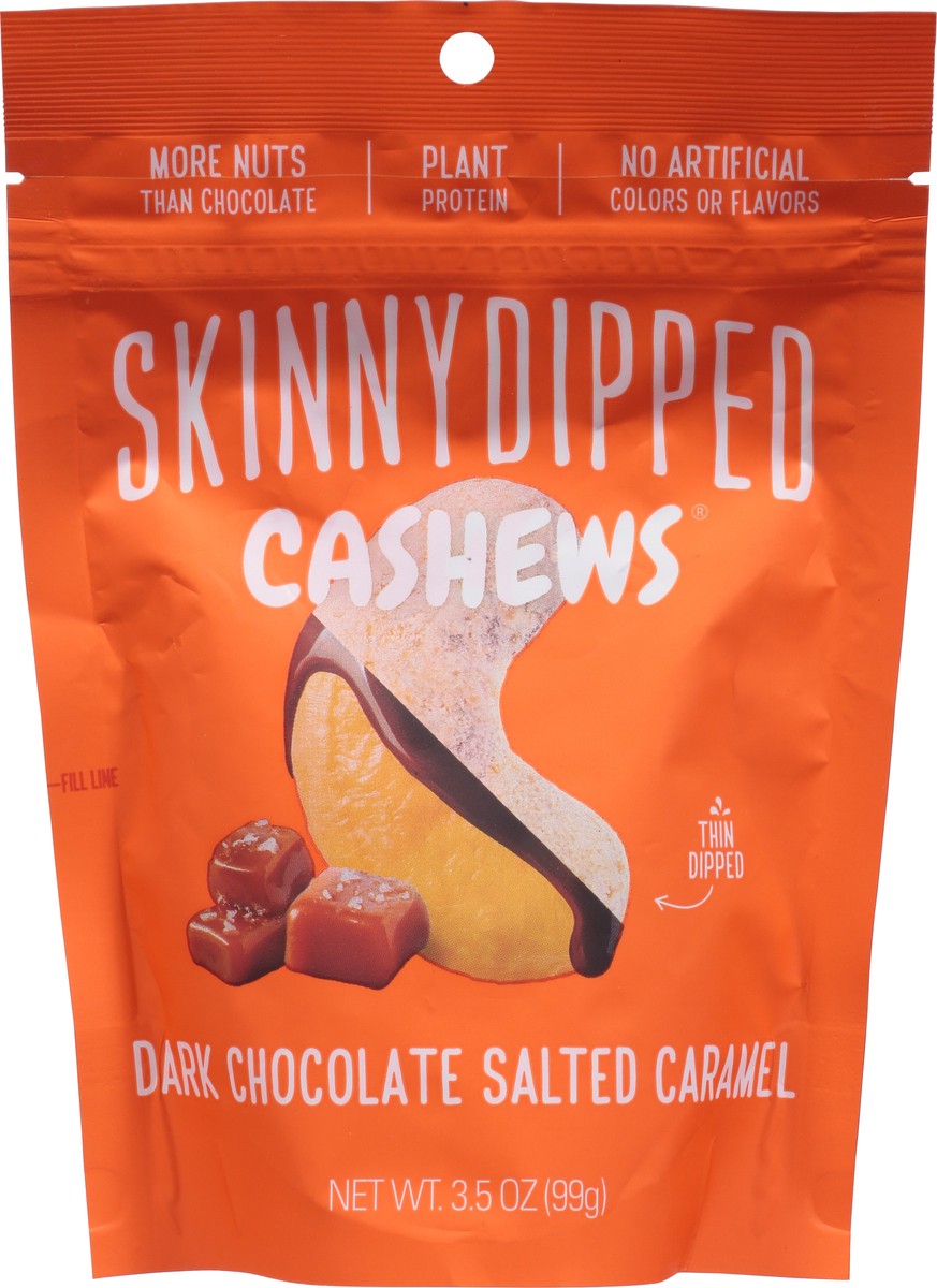 slide 10 of 11, SkinnyDipped Dark Chocolate Salted Caramel Cashews 3.5 oz, 3.5 oz