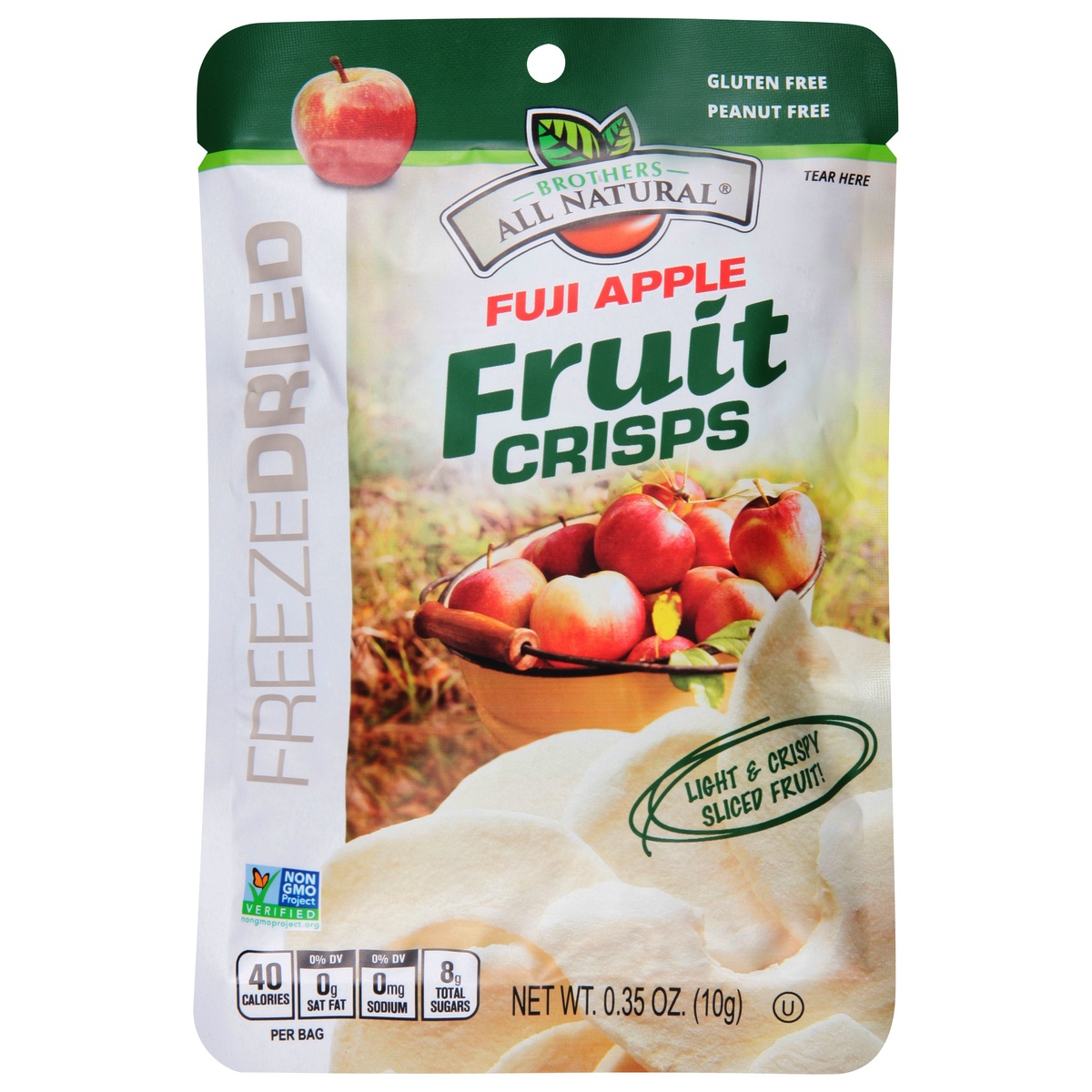 slide 1 of 1, Brothers All Natural Fuji Apple Fruit Crisps, 0.35 oz