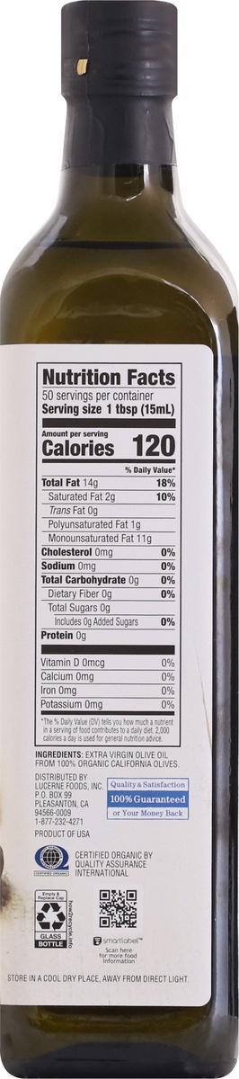 slide 8 of 9, O Orgnc Olive Oil California Ex Virgin, 25.4 fl oz