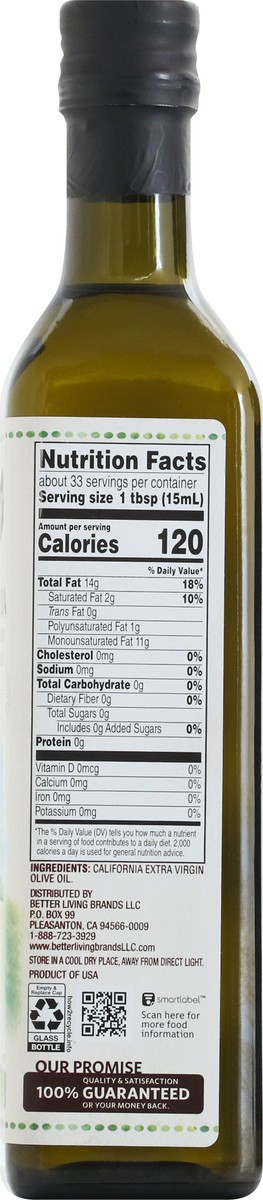 slide 8 of 9, Signature Select California Extra Virgin Olive Oil, 16.9 fl oz