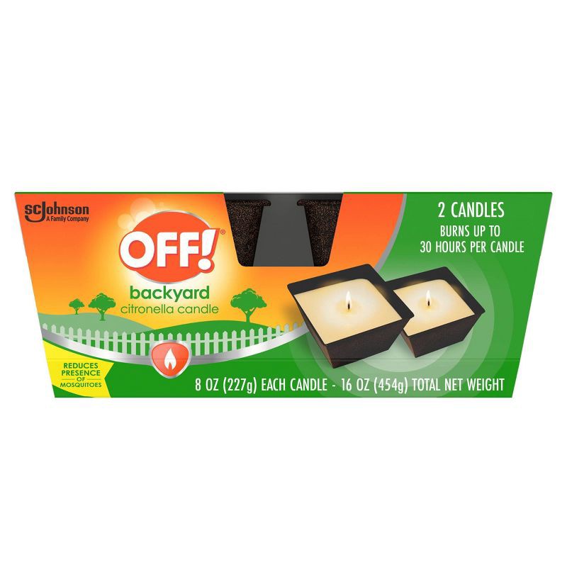 slide 1 of 13, OFF! Citronella Outdoor Bug Deterrent Mosquito Candle - 2ct/8oz each, 2 ct; 8 oz