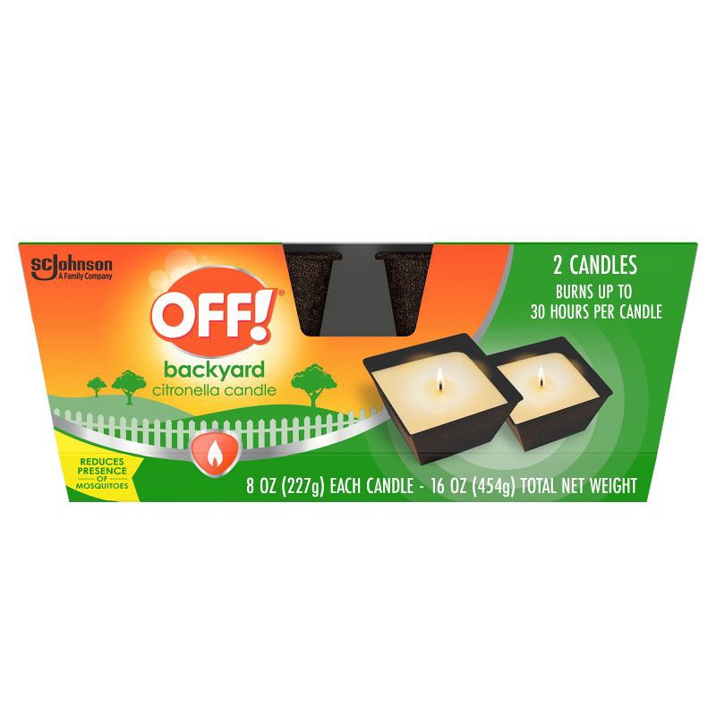 slide 1 of 13, OFF! Citronella Outdoor Bug Deterrent Mosquito Candle - 2ct/8oz each, 2 ct; 8 oz