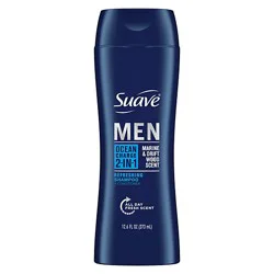 Suave Men Shampoo + Conditioner 2 In 1 Ocean Charge - 12.6 Fl. Oz.