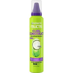 Garnier Fructis Style Curl Construct Creation Mousse With Coconut Water For Curly Hair - 6.8 Oz