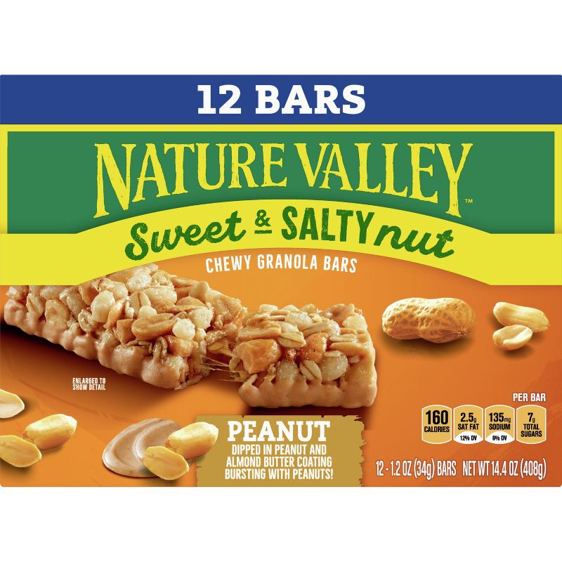 slide 2 of 13, Nature Valley Sweet & Salty Nut Peanut Granola Bars - 1.2oz 12ct, 12 ct; 1.2 oz