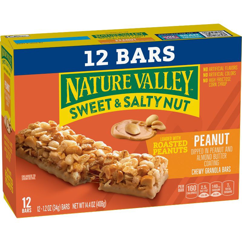 slide 1 of 13, Nature Valley Sweet & Salty Nut Peanut Granola Bars - 12ct/14.4oz, 12 ct; 14.4 oz