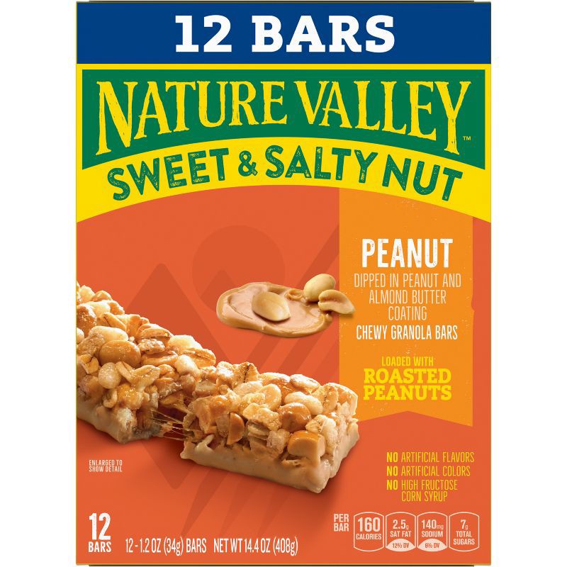slide 4 of 13, Nature Valley Sweet & Salty Nut Peanut Granola Bars - 12ct/14.4oz, 12 ct; 14.4 oz