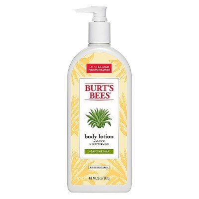 slide 1 of 2, Burt's Bees Body Lotion - Aloe And Buttermilk, 12 oz