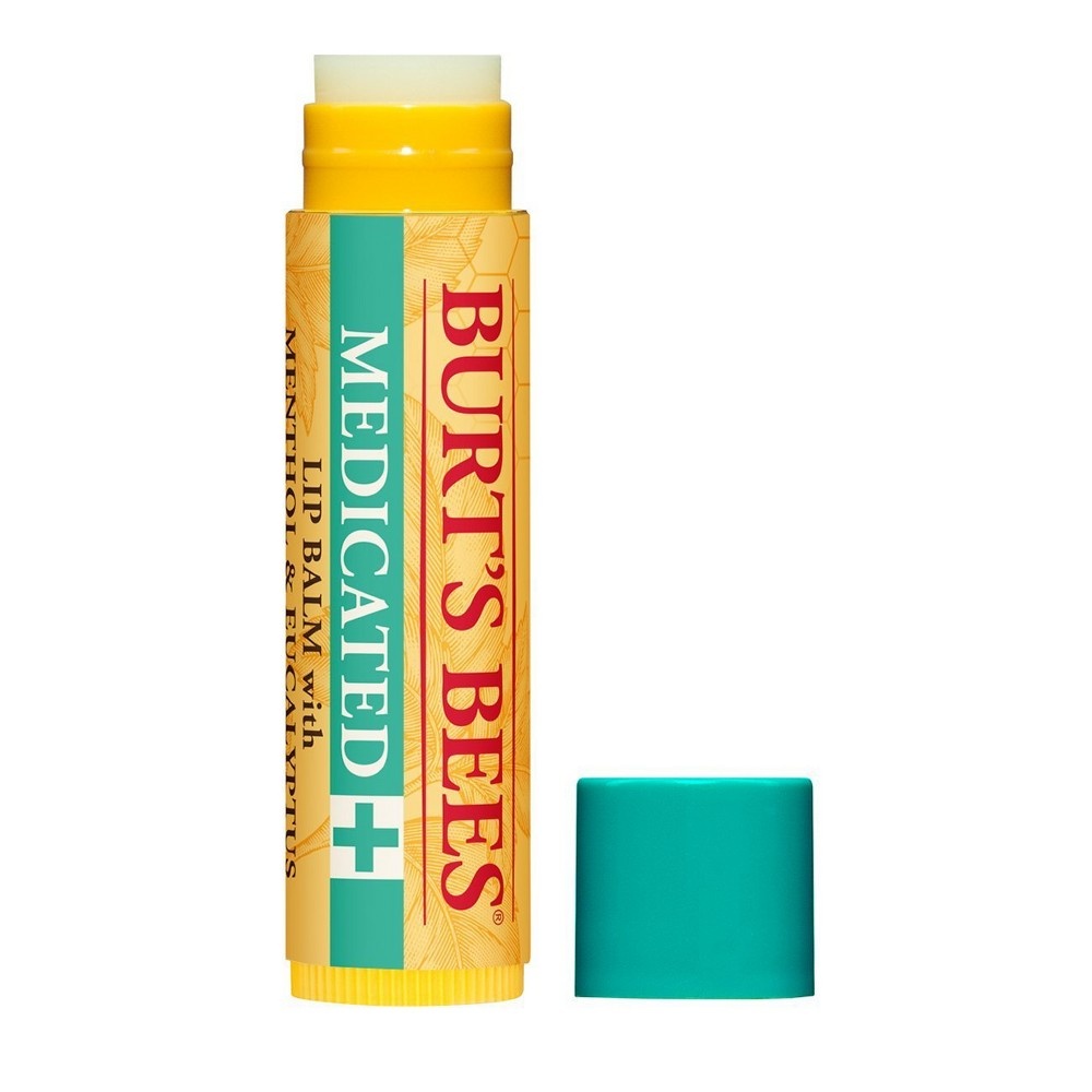 slide 3 of 3, Burt's Bees Medicated Lip Balm With Menthol & Eucalyptus, 2 ct