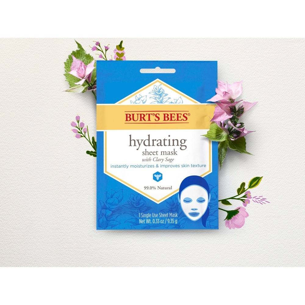 slide 4 of 4, Burt's Bees Hydrating Face Sheet Mask, 1 ct