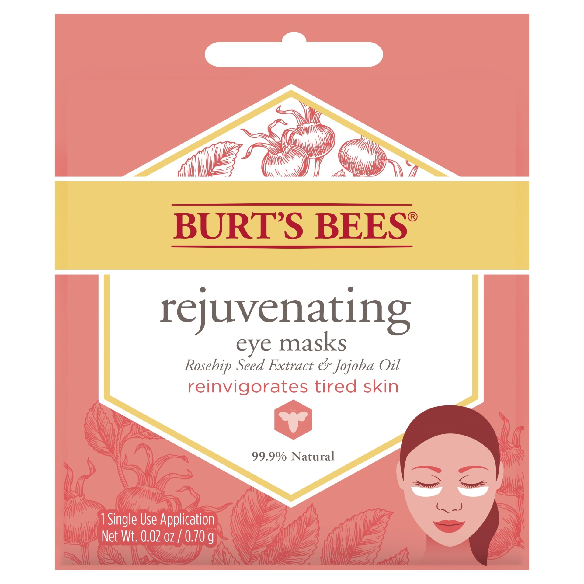 slide 1 of 5, Burt's Bees Rejuvenating Eye Sheet Mask, 1 ct