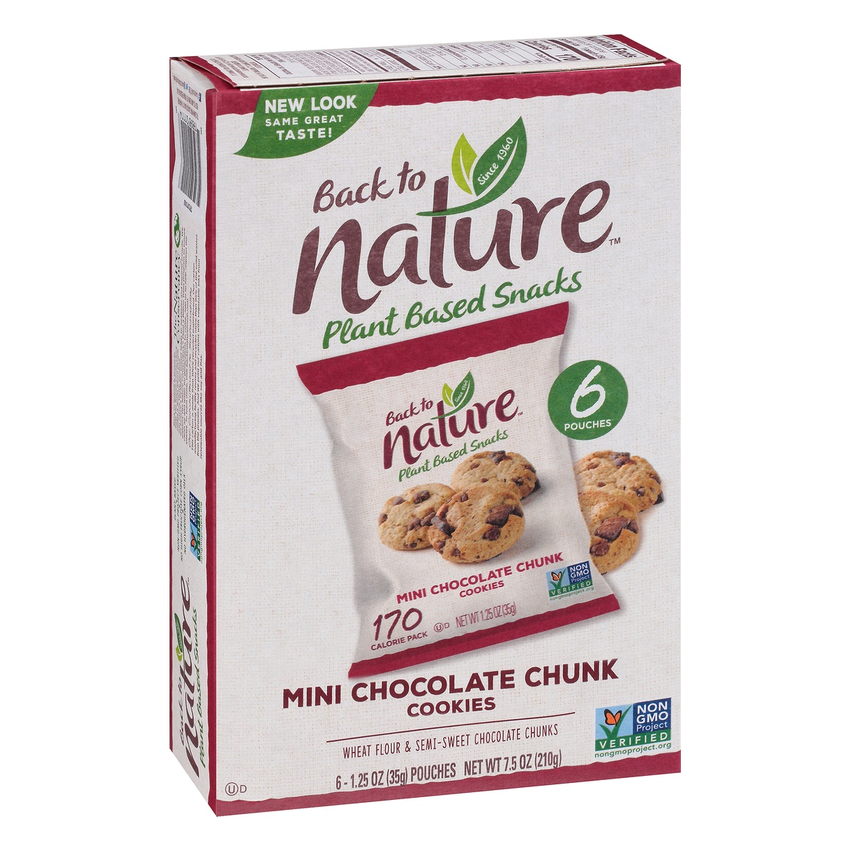 slide 2 of 9, Back to Nature Mini Chocolate Chunk Cookies, 6 ct; 7.5 oz