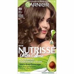 Garnier Nutrisse Nourishing Hair Color Creme 60 Light Natural Brown (Acorn) Kit - Each