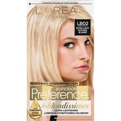 L'oreal Paris Superior Preference Permanent Hair Color Lb02 Extra Light Natural Blonde Kit - Each