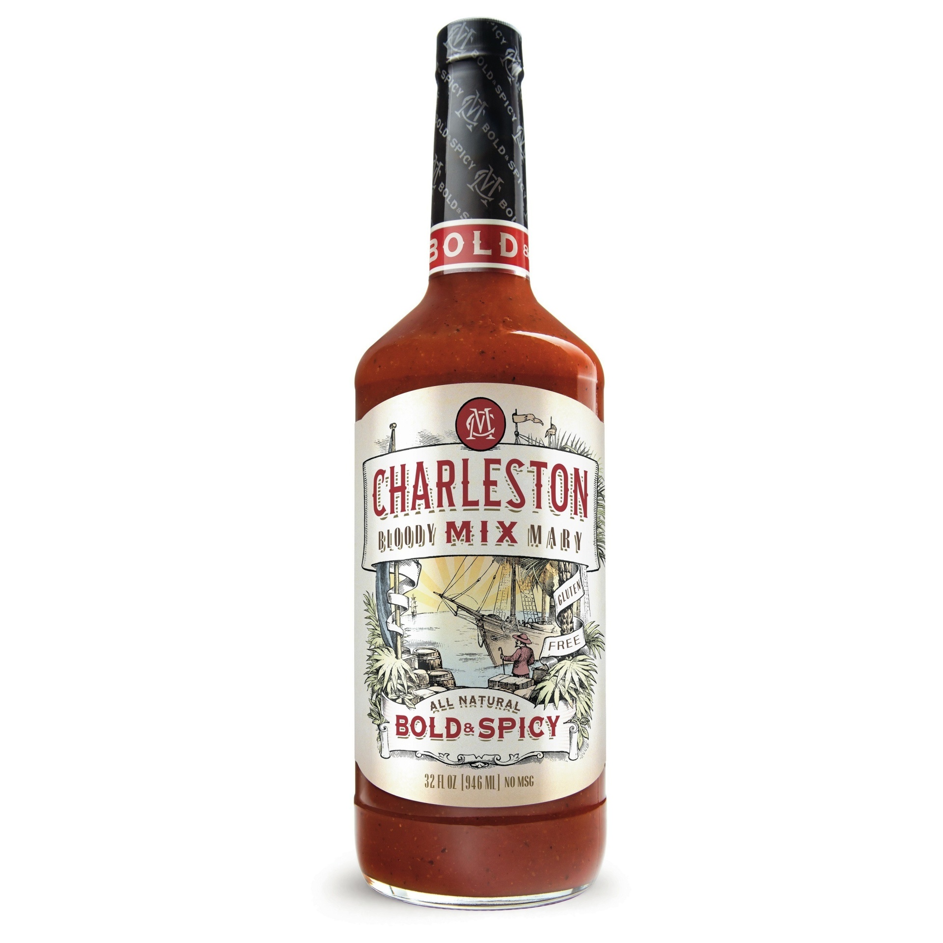 slide 1 of 1, Charleston Mix Charleston Bold & Spicy Bloody Mary Mix Bottle, 32 fl oz