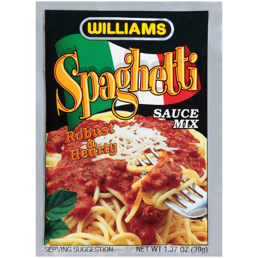 slide 1 of 6, Williams Spaghetti Sauce Mix, 1.37 oz