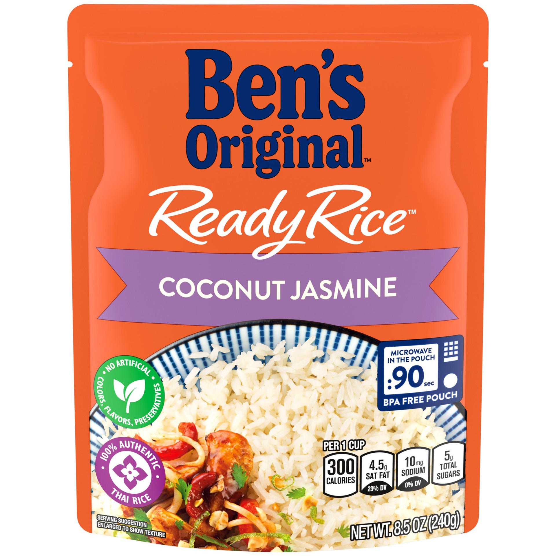 slide 1 of 13, BEN'S ORIGINAL™ READY RICE™, Coconut Jasmine, 8.5 oz pouch, 8.5 oz