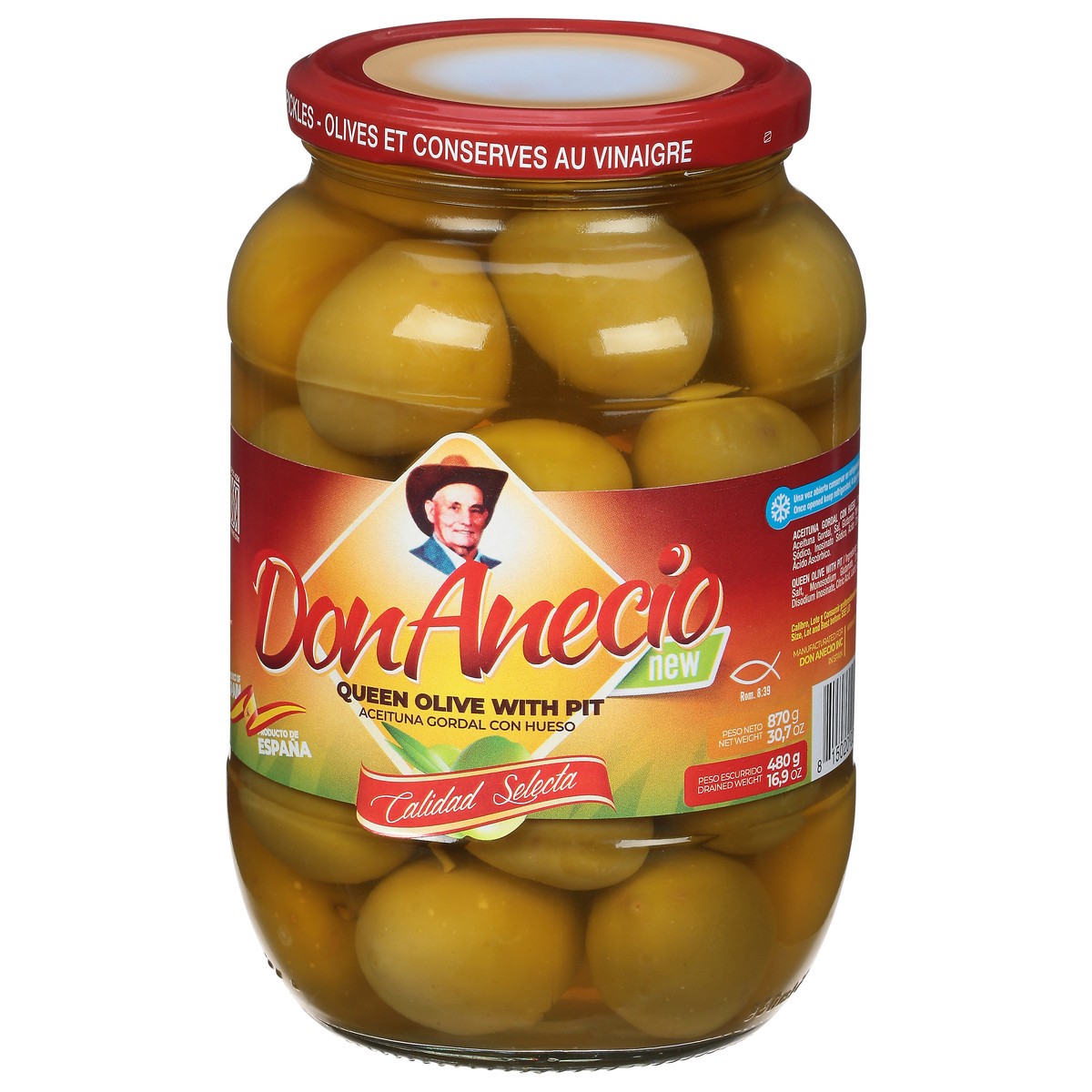 slide 4 of 9, Don Anecio Queen Olive with Pit 30.7 oz, 30.7 oz