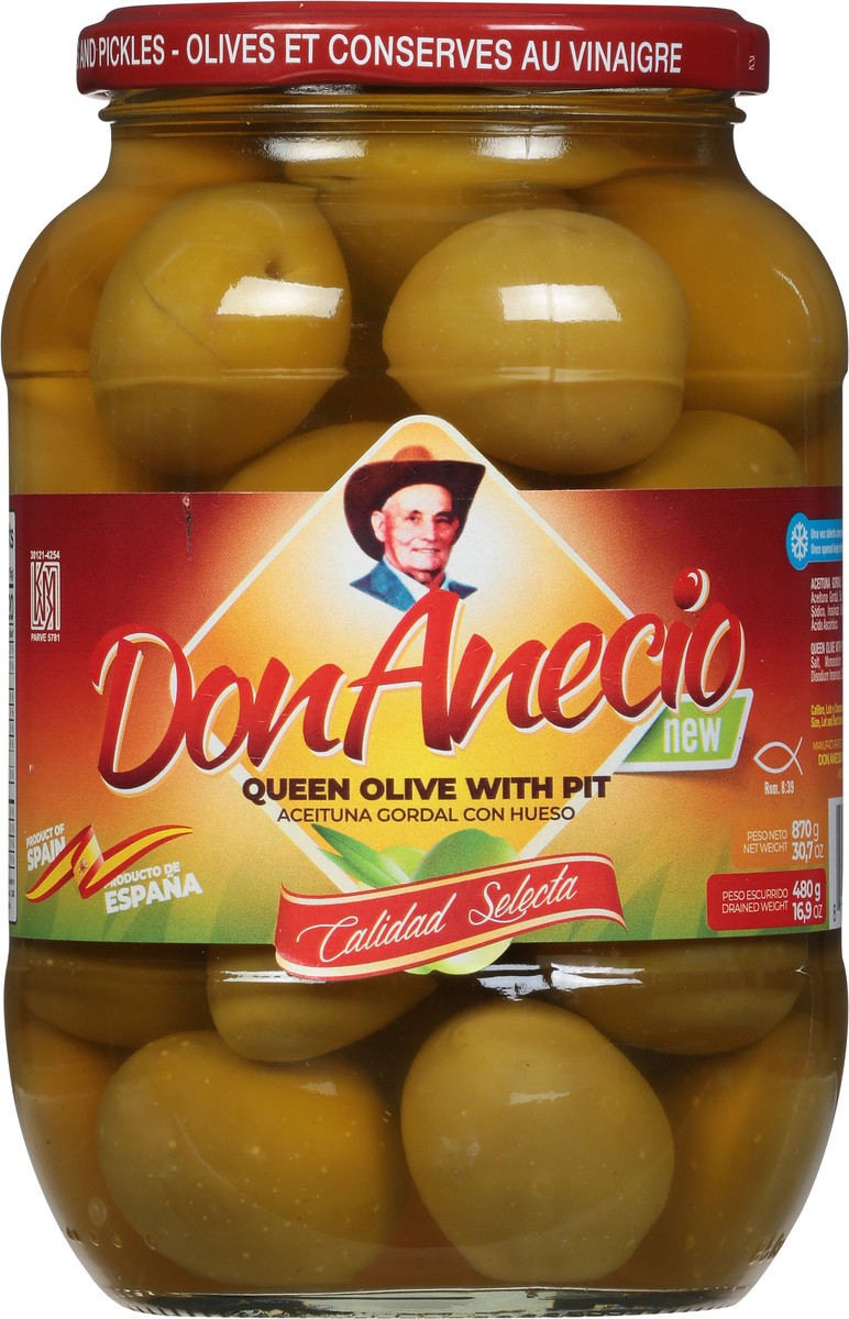 slide 9 of 9, Don Anecio Queen Olive with Pit 30.7 oz, 30.7 oz