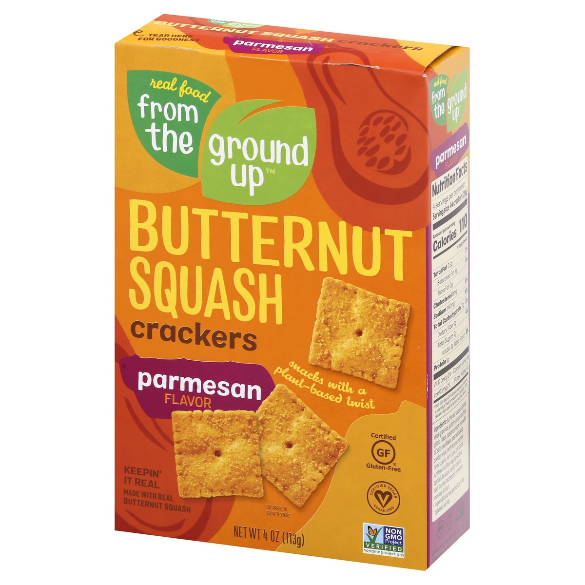 slide 3 of 9, From The Ground Up Butternut Squash Parmesan Flavor Crackers 4 oz, 4 oz