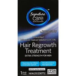 Signature Select/care Hair Regrowth Treatment Extra Strength For Men Unscented - 2 Fl. Oz.