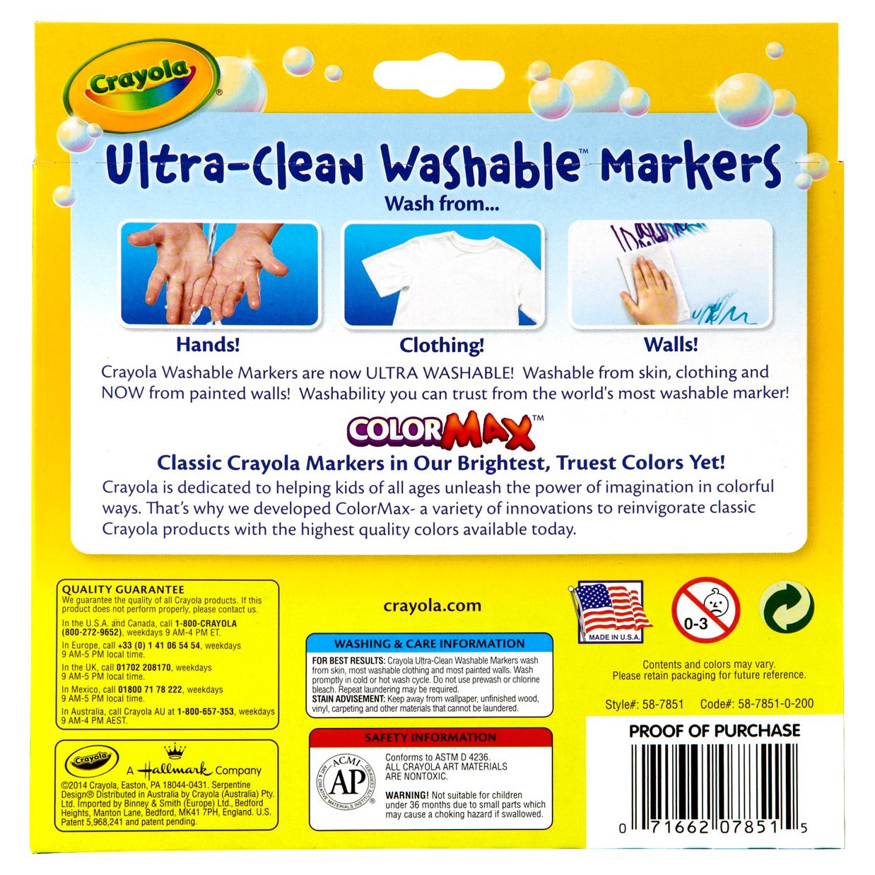 slide 3 of 5, Crayola Ultra-Clean Broad Line Washable ColorMax Markers, 10 ct